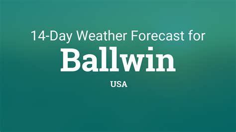 Find the most current and reliable 14 day weather forecasts, storm alerts, reports and information for Ballwin, MO, US with The Weather Network. . Ballwin weather